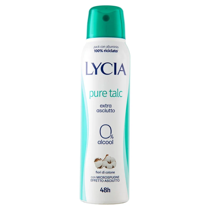 Lycia pure talc fiori di cotone deo spray 150 ml