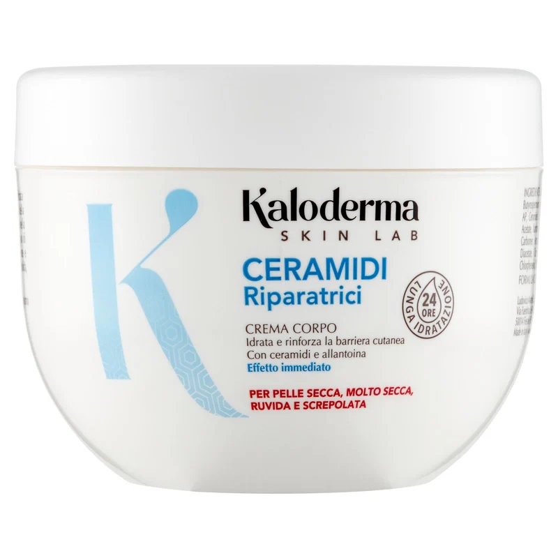 Kaloderma Ceramidi Riparatrici Crema Corpo per Pelle Secca, Molto Secca, Ruvida e Screpolata 450 ml