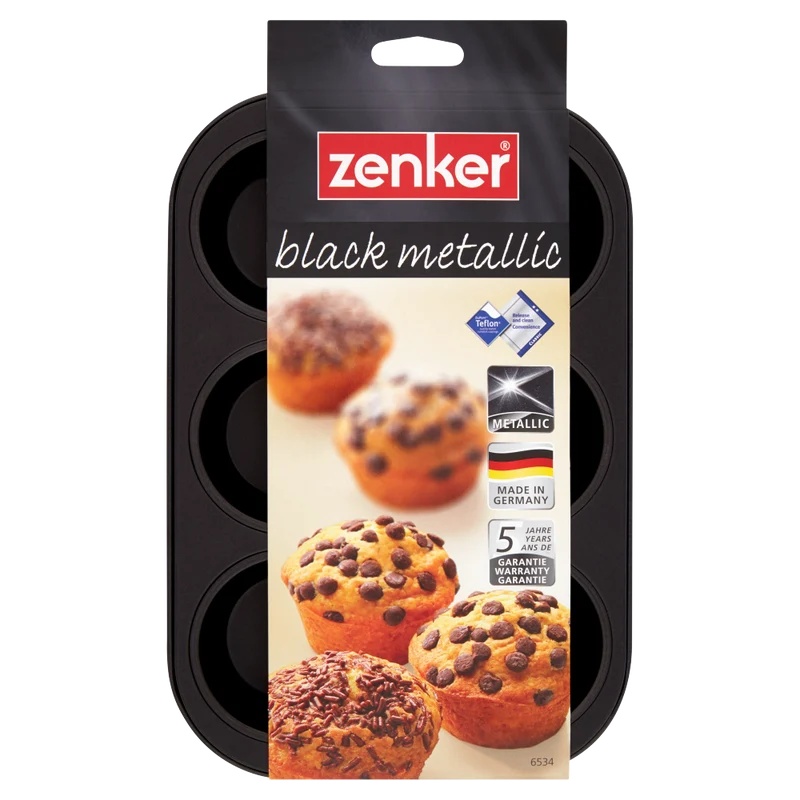 Zenker Black metallic Stampo per muffin a 6 impronte