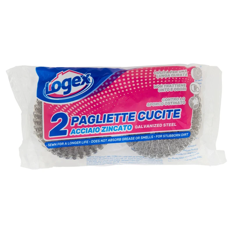 Logex Pagliette Cucite Acciaio Zincato 2 pz