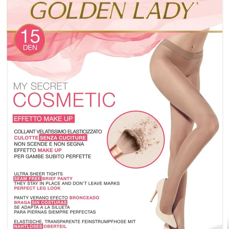 Golden Lady - Collant velato elasticizzato senza cuciture con innovativa culotte senza cuciture - 15 Melon Taglia 3