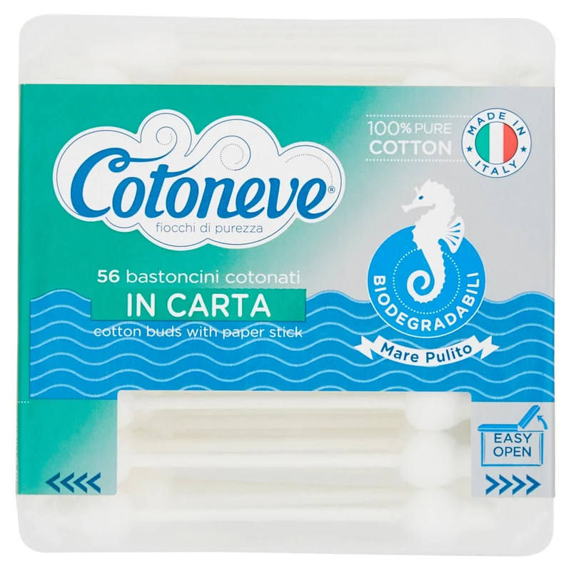 Cotoneve bastoncini cotonati in Carta 56 pz