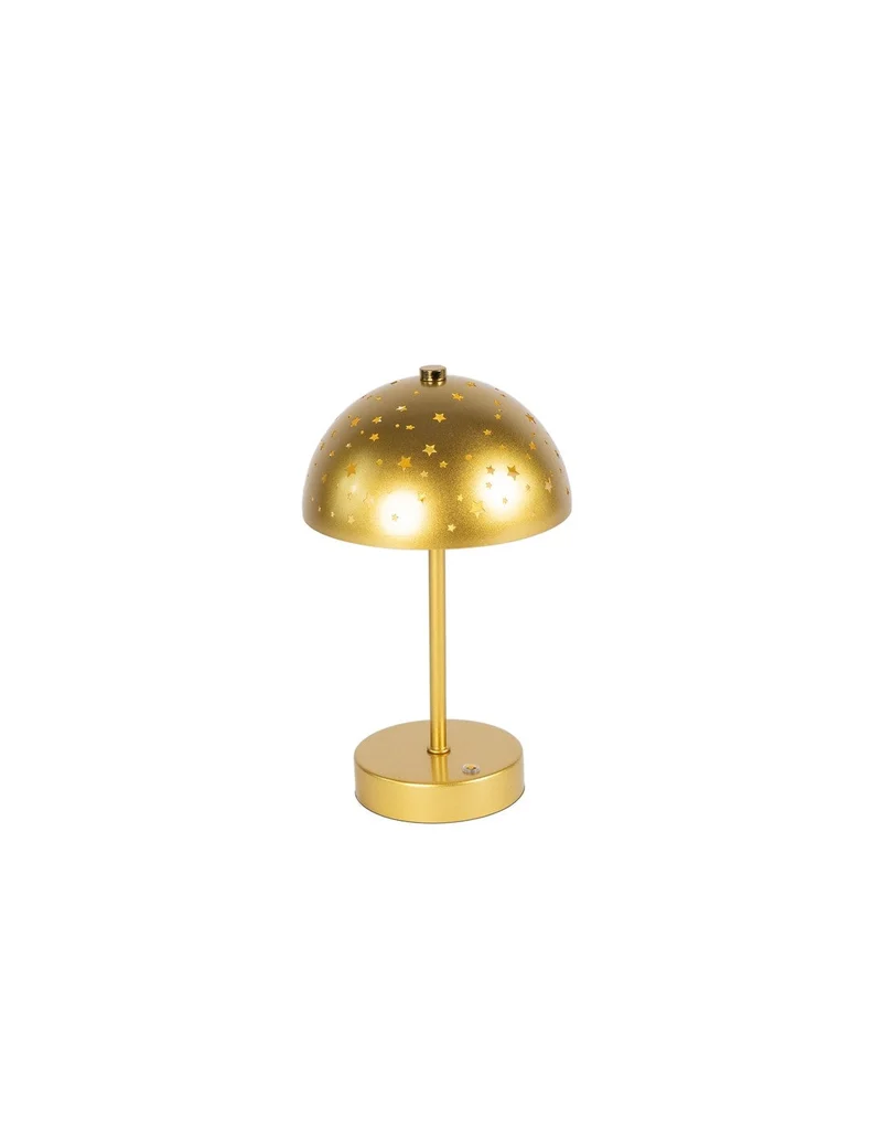 New Bi Srl - Lampada Metallo Stelle Oro 15x25cm - Dimmerabile