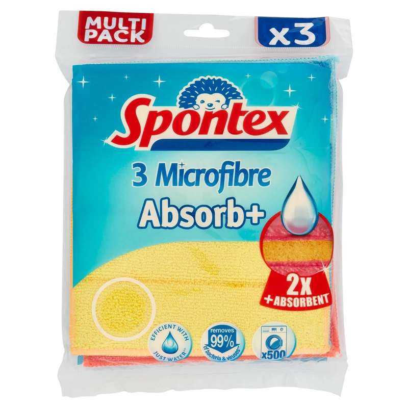 Spontex Microfibre Absorb+ x3