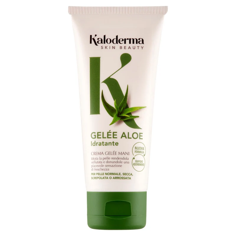 Kaloderma Idratante Gelée Aloe Crema Gelée Mani per Pelle Normale,Secca,Screpolata o Arrossata 100ml