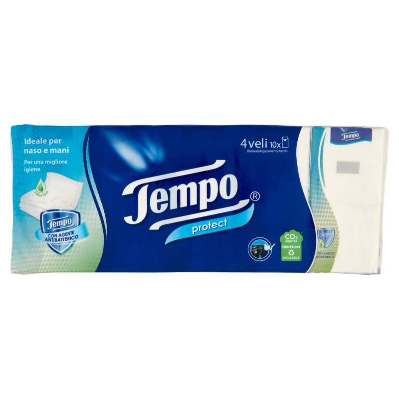 Tempo Protect Fazzoletti 4 veli 10 pz