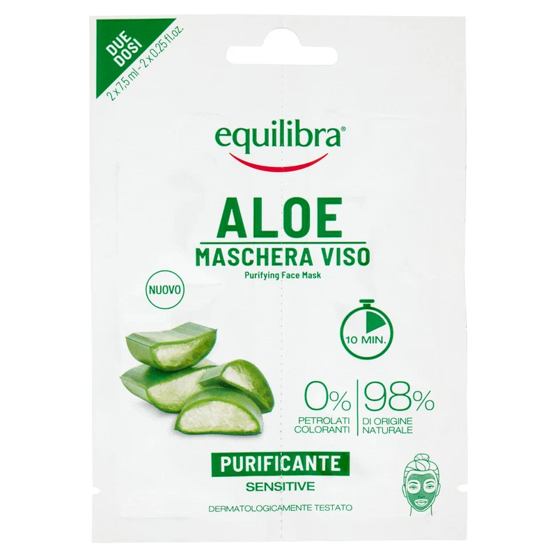 equilibra Aloe Maschera Viso Purificante 2 x 7,5 ml