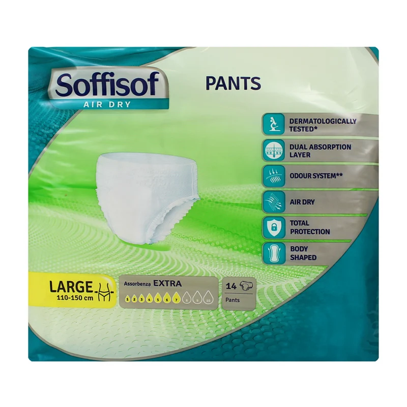 Soffisof - Pannoloni Mutandina Adulti Pants Air Dry L- 14 Pz