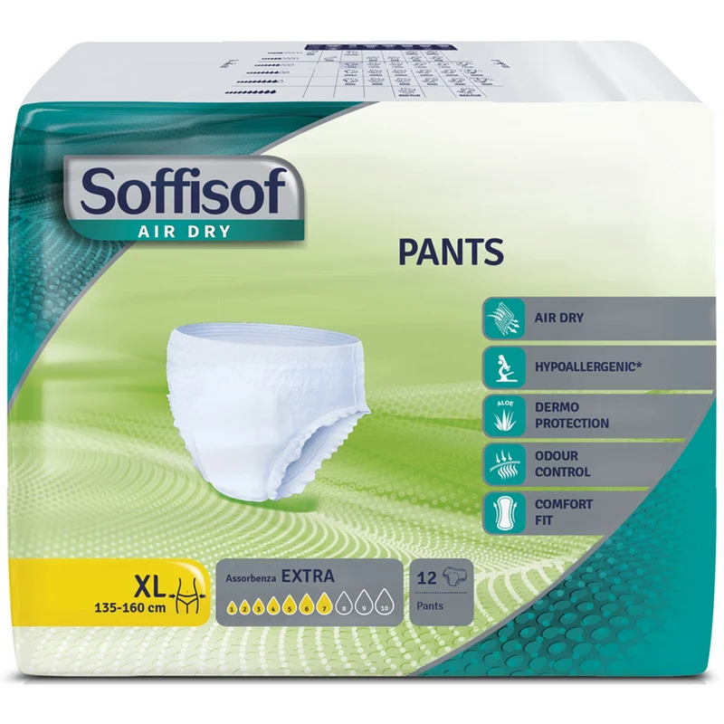 Soffisof - Pannoloni Mutandina Adulti Pants Air Dry XL - 12 Pz