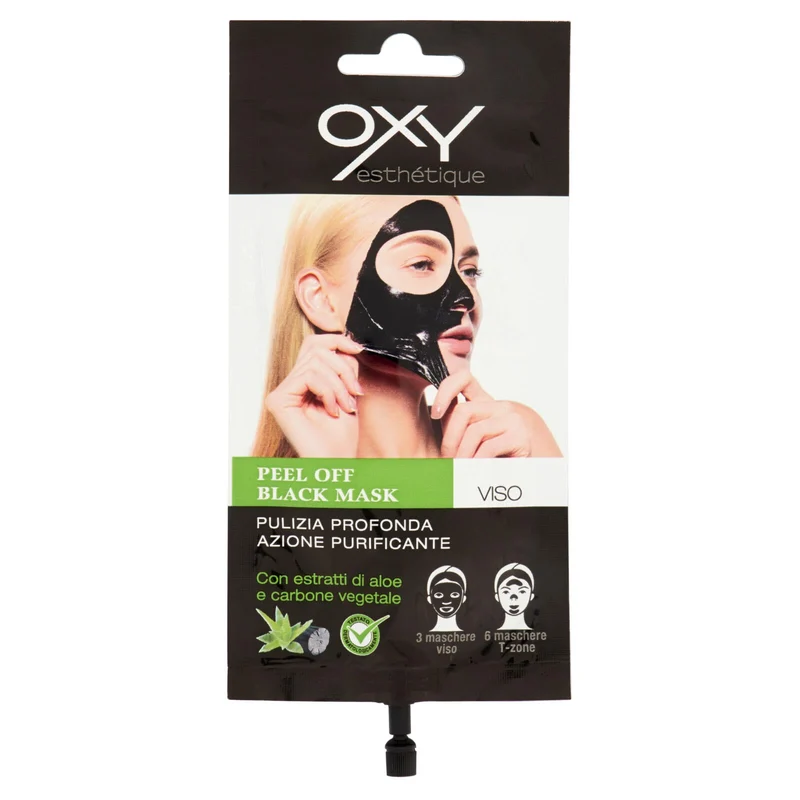 Oxy esthétique Peel Off Black Mask Viso 3 Maschere viso 6 Maschere T-zone 20 ml
