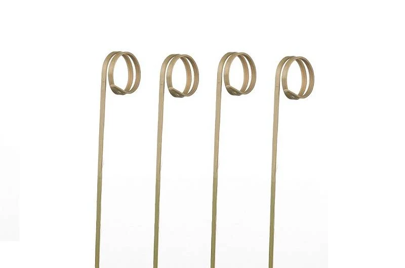 Spiedi in bamboo con ricciolo 12cm