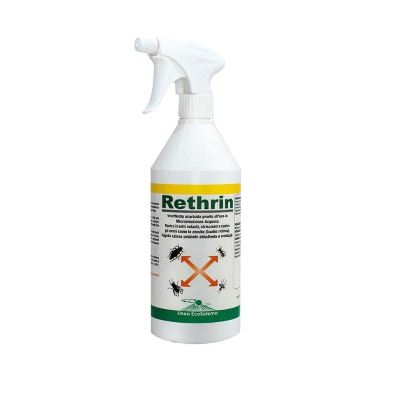 Rethrin: Insetticida liquido pronto all'uso senza solventi. Flacone da 750ml