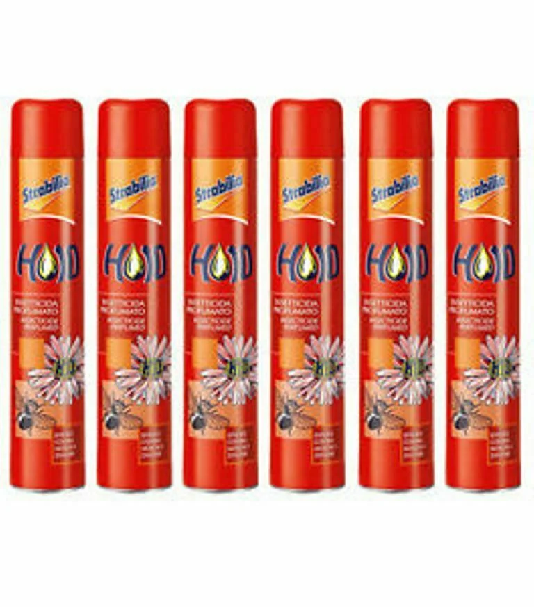 5pz STRABILIA H10 INSETTICIDA SPRAY Profumato Mosche e Zanzare 500ml repellenti