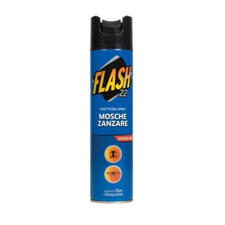 Flash Insetticida Spray 22 Mosche e Zanzare Insetti Profumato 250 ml x 3 pezzi