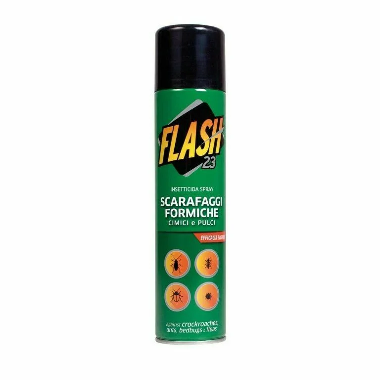 Flash Insetticida Spray 23 Scarafaggi e Formiche Pulci Profumato 250 ml x 3 pezz