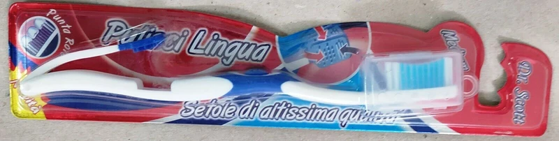Dr. Scott- Spazzolino da denti e pulisci lingua setola media x 5 pezzi
