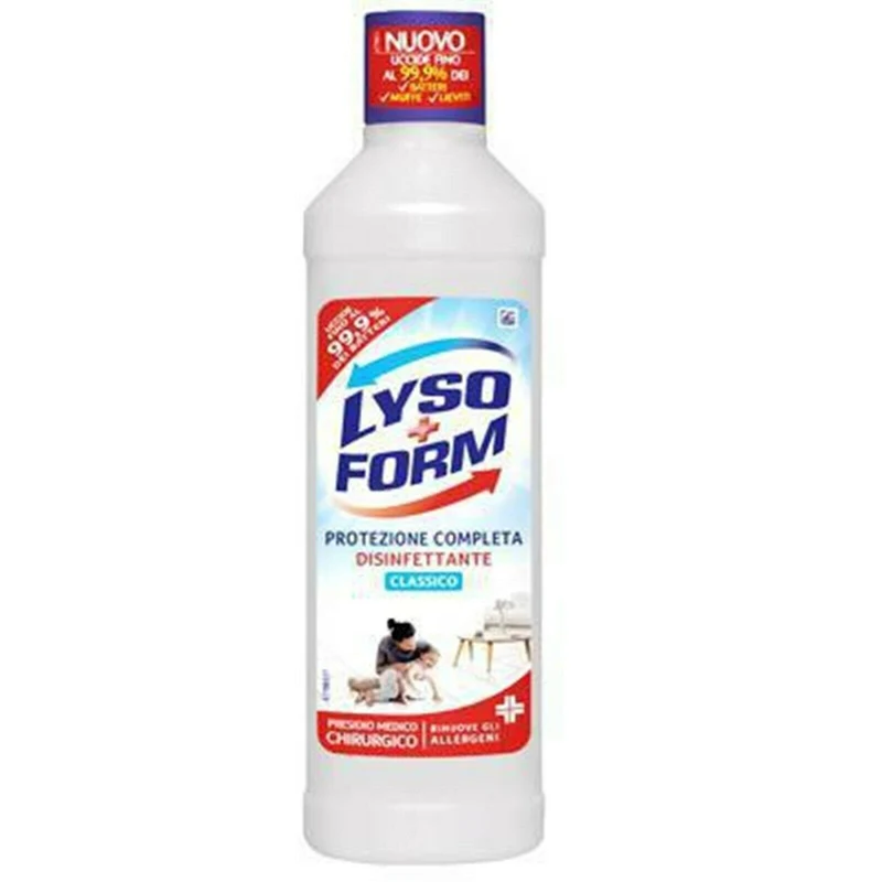 6 BOTTIGLIE LYSOFORM CASA 1250 ML. CLASSICO DISINFET.X6 FLACONI TOTALE 7,5 LITRI