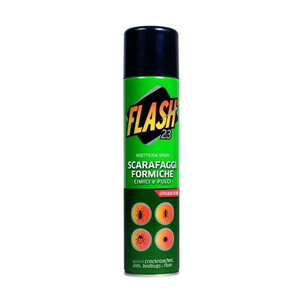 Flash Insetticida Spray 23 Scarafaggi Formiche cimici e Pulci Profum 250ml x3pz