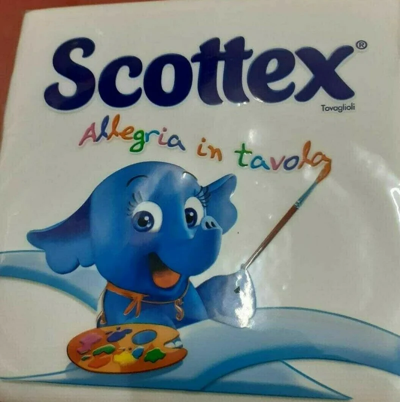 Scottex Tovaglioli ALLEGRIA IN TAVOLA DOPPIO VELO 33 PZ X 6 TOT 198 TOVAGLIOLI