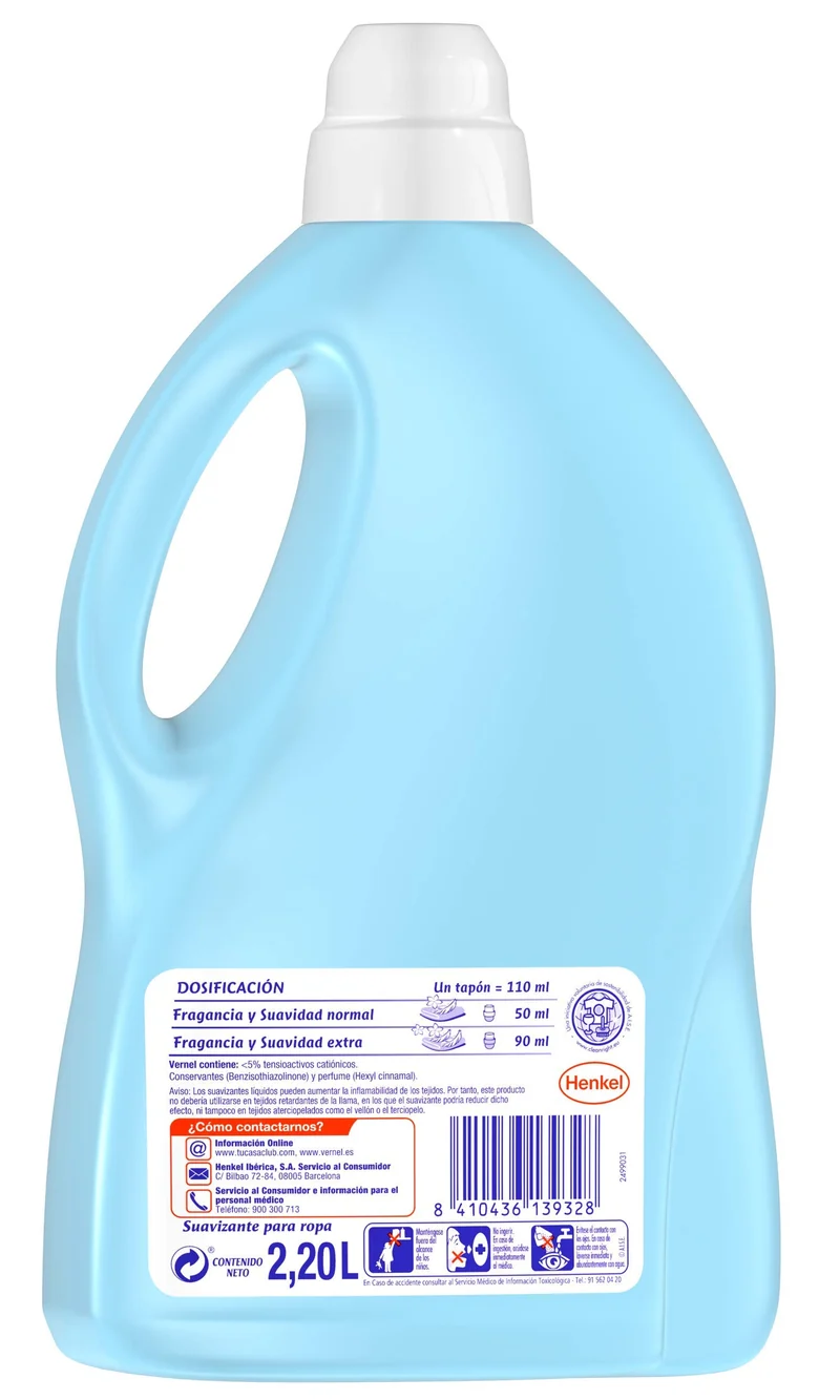 Vernel Ammorbidente Diluito Cielo Blu - 44 dosi