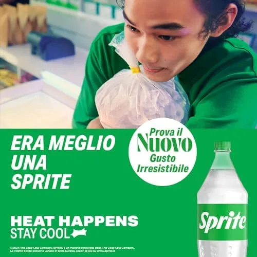 Sprite – 6 Bottiglie da 1.5 L, Gusto Lemon-lime, A Basso Contenuto di Zuccheri, Bottiglia PET 100% Riciclabile, Gusto Naturalmente Rinfrescante, Bevanda Analcolica Frizzante