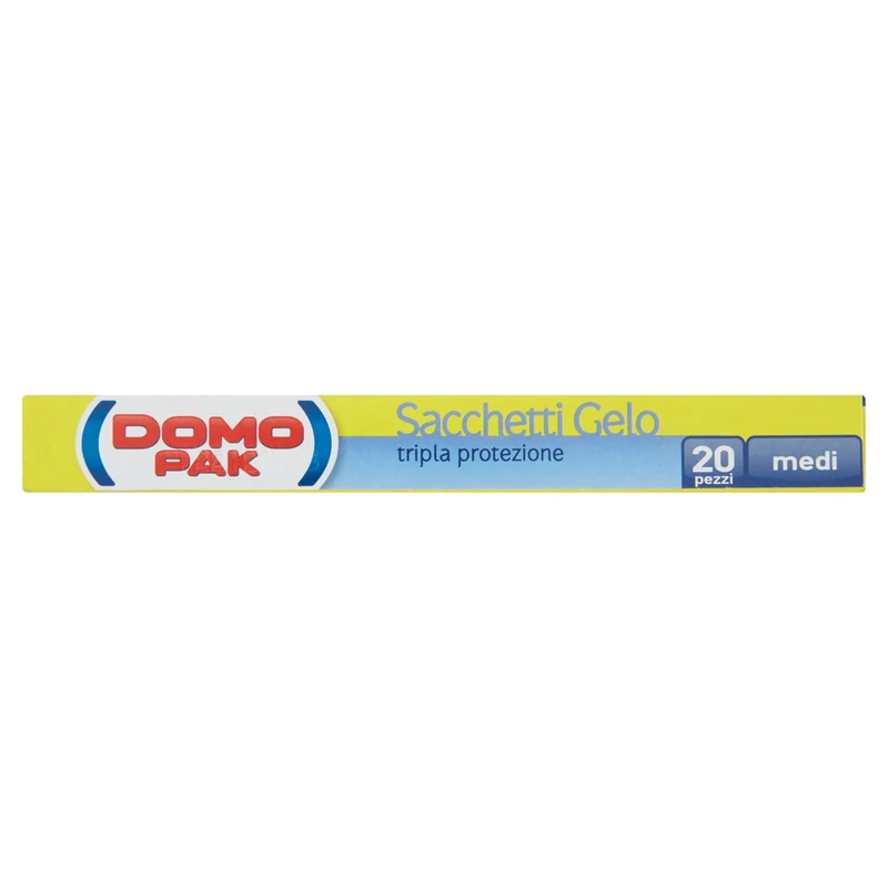 Domopak sacchetti gelo medi - 23 x 32 cm - 2.5 L - 1 confezione da 20 pezzi, 1 unità, 20
