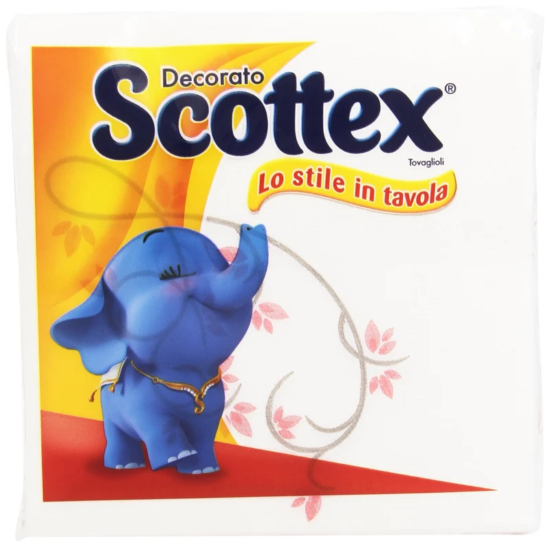 Scottex Tovaglioli Doppio Velo Decorato, 6 PaccHI da 42 Tovaglioli