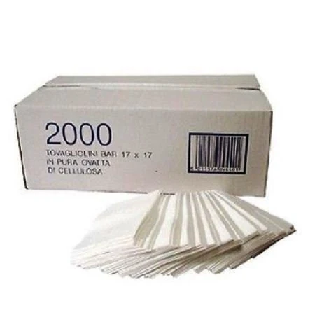 Tovaglioli x Distributore o dispenser di pura cellulosa cm. 17 x 17 pezzi 2.000