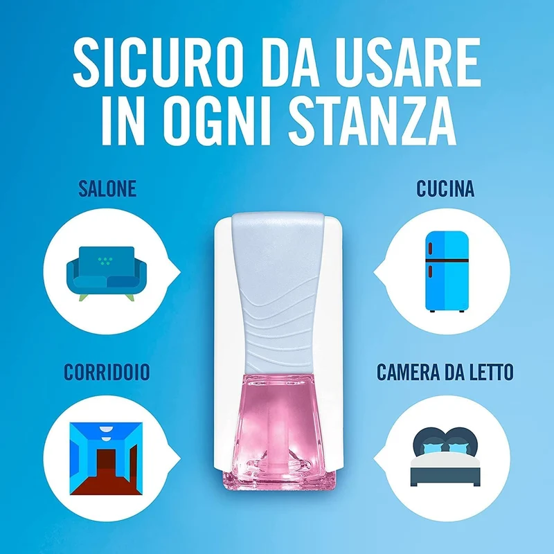 Ambi Pur Profumatore per Ambienti, Diffusore Ambiente e 1 Ricarica, Fragranza Brezza di Capri, Deodorante Ambienti Elimina Odori, Fino a 80 Giorni di Profumo per Ricarica