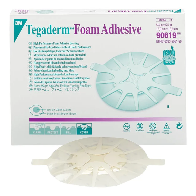 Medicazione adesiva in schiuma di poliuretano 3M TEGADERM FOAM ADHESIVE cm 14 x 14 (conf. 5 pz.)