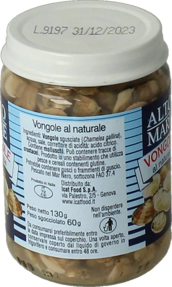 Alto Mare Vongole Al Naturale Gr.130