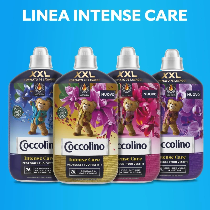 Coccolino Ammorbidente Concentrato Sandalo e Caprifoglio, Ammorbidente Lavatrice Intense Care con Tecnologia Pro-Fibre, Formato XXL Fino a 456 Lavaggi, 6 Pezzi da 1750 ml