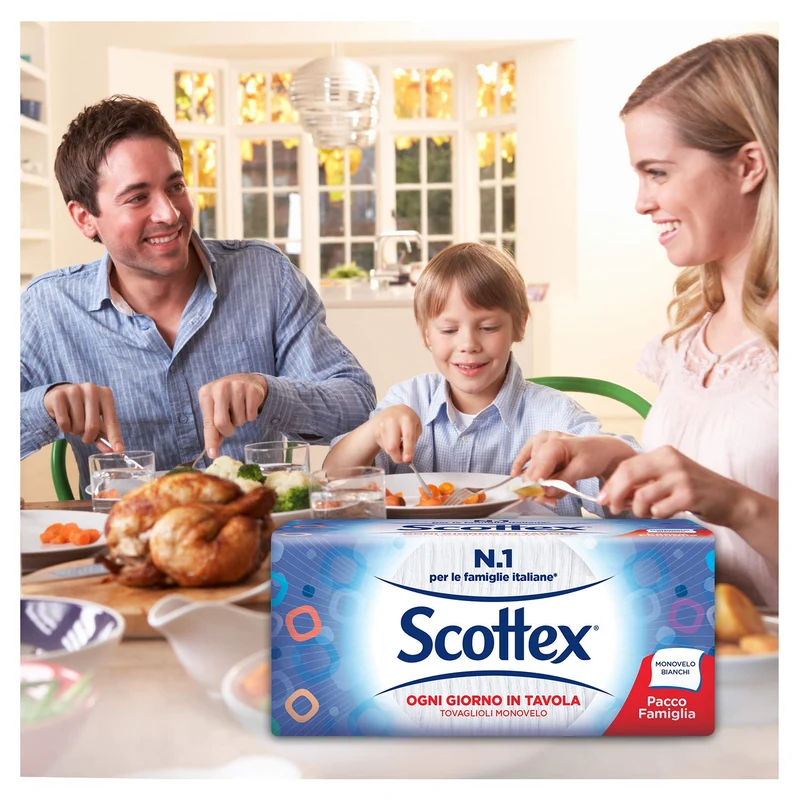 Scottex Tovaglioli Monovelo Formato Scorta Salvaspazio, 10 Confezioni da 288 Tovaglioli