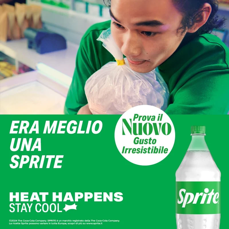 Sprite – 24 Lattine da 330 ml, Gusto Lemon-lime, A Basso Contenuto di Zuccheri, Lattina 100% riciclabile, Gusto Naturalmente Rinfrescante, Bevanda Analcolica Frizzante