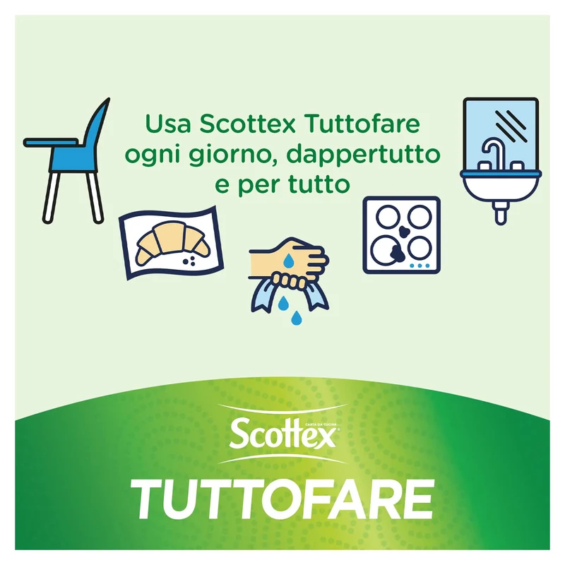 Scottex Tutto Fare, Carta Da Cucina, Morbida e Resistente, Ultra assorbente, Con Carta certificata FSC, 24 Maxi Rotoli