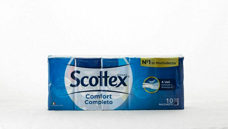 SCOTTEX FAZZOLETTI COMFORT 4 VELI - 10PZ X 4 PACCHI