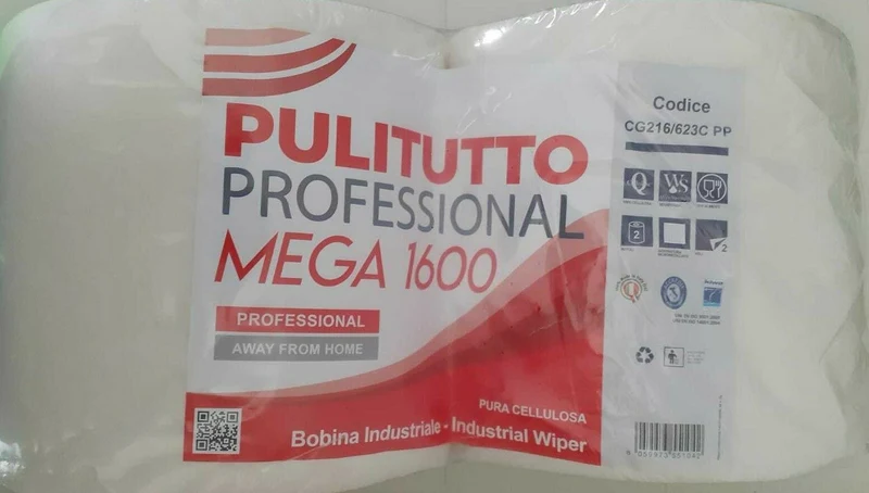 2 ROTOLONI DI CARTA 2x800 strappi Assorbenti Bobine Rotolo Asciugatutto cellul