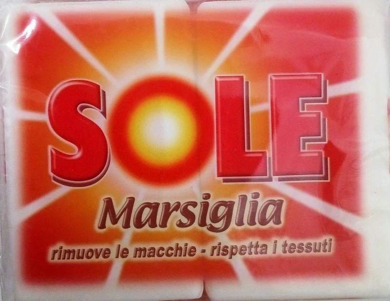 Sapone per bucato Sole Marsiglia NATURALE 2 pezzi GR 30 x2 conf.TOTALE GR 1200