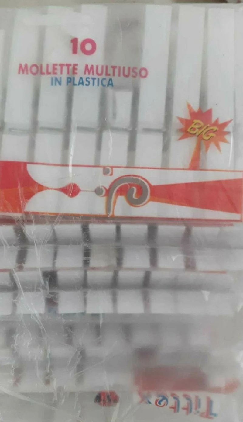 MOLLETTE BUCATO PINZE ANTIRUGGINE IN PLASTICA STENDI BIANCHERIA 10 pezzi x 6 -60
