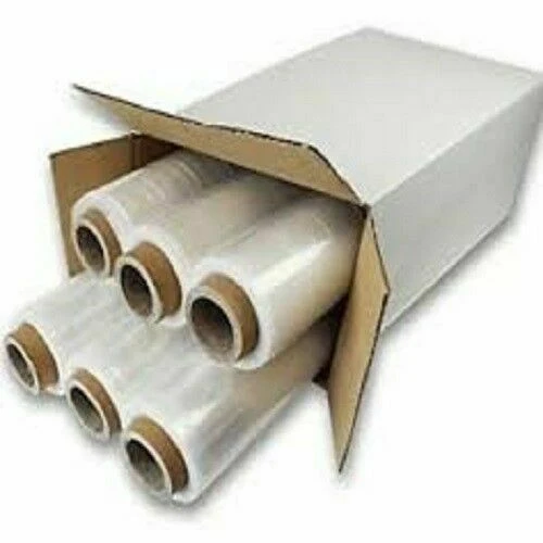 6 Bobine di Film Estensibile Trasparente Da 2,4 Kg 50 Cm Pellicola manuale