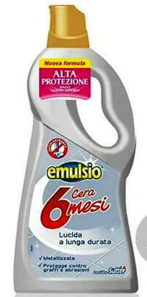 Set 3 EMULSIO 3 BOTT. Cera 6 Mesi Ml 750 Metalizz.Detersivi E Pulizia Della Casa