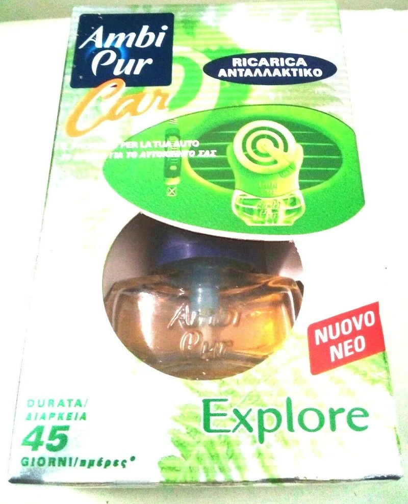 Deodorante Ambi Pur Car Explore ricarica 8 ml. x 6 pezzi