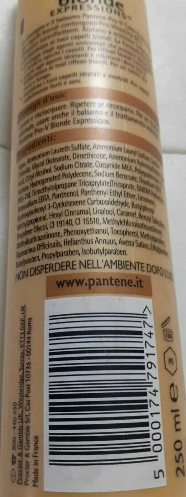 3 Pantene Blonde Expressions Shampoo LUMINOSI E SPLENDENDI CON ESTRAT.DI AVENA