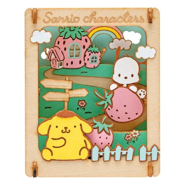 Personaggi Sanrio in stile Paper Theater Wood PT-W20 Strawberry House 1 Ensky