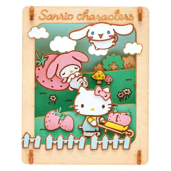 Personaggi Sanrio in stile Paper Theater Wood PT-W21 Strawberry House 2 Ensky