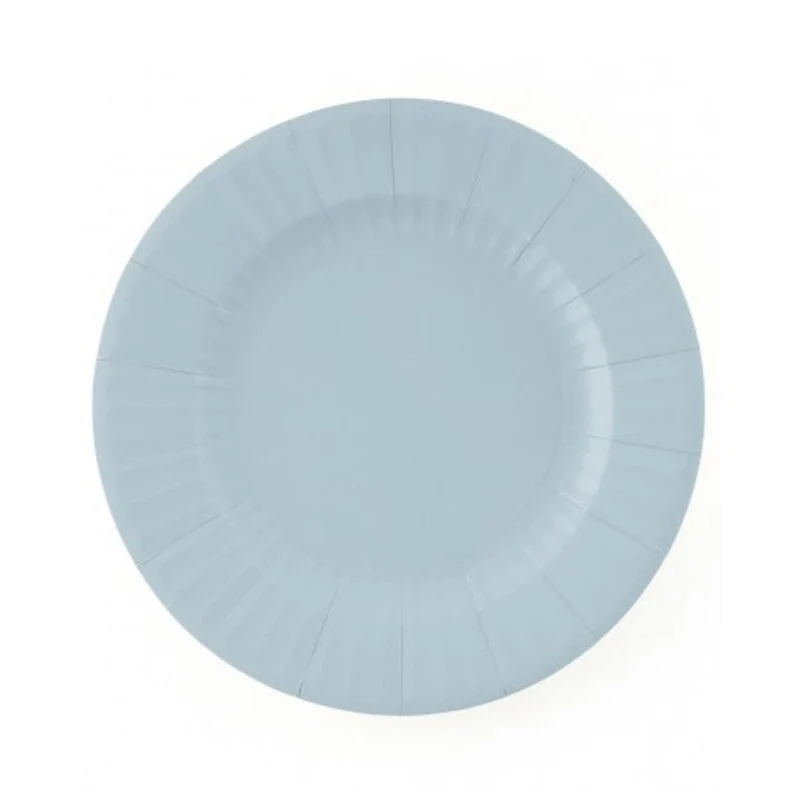 Piatti in Carta Biocompostabili Blu Fiordaliso 27 cm - 8 pezzi