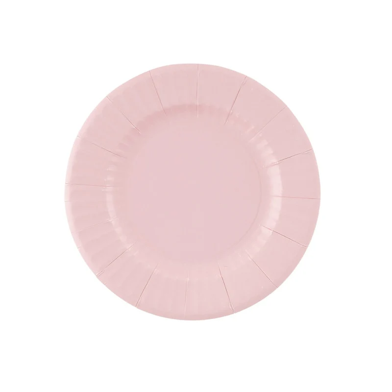 Piatti in Carta Biocompostabili Rosa Geranio 27 cm - 8 pezzi