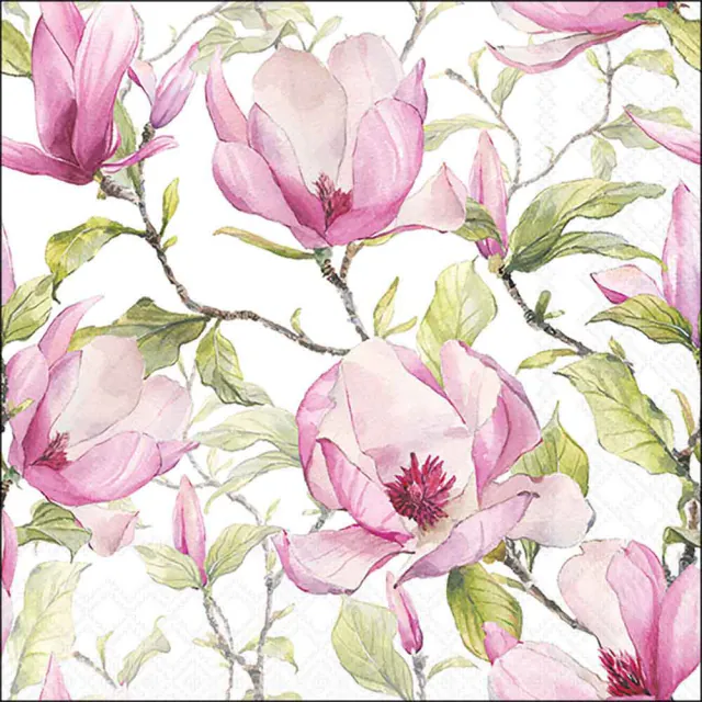 Tovaglioli in Carta FSC a 3 Veli 33 x 33 cm Blooming Magnolia