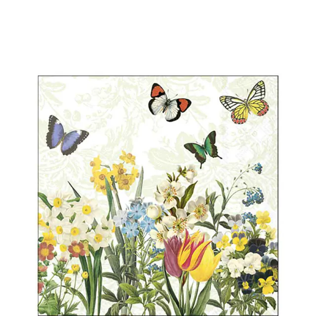 Tovaglioli in Carta FSC a 3 Veli 25 x 25 cm Spring Bloomers - 20 pezzi