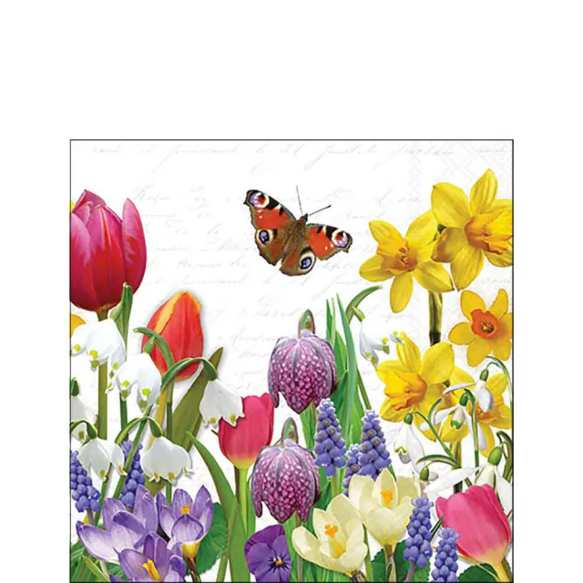 Tovaglioli in Carta FSC a 3 Veli 25 x 25 cm Spring Feeling - 20 pezzi